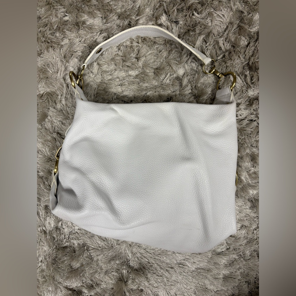 White Danier Leather Shoulder Bag